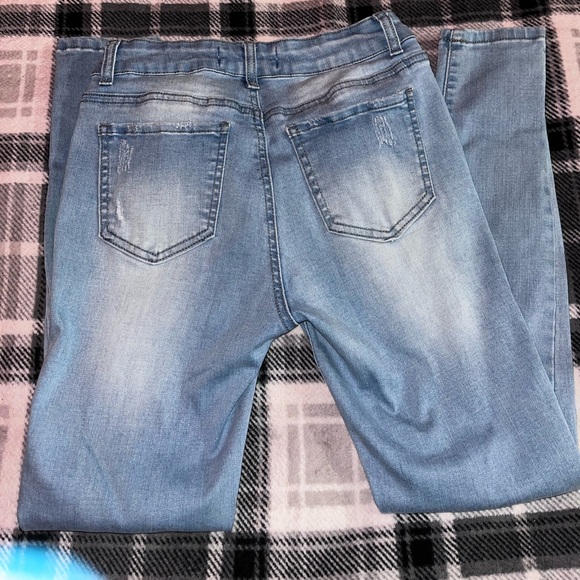 Enjean Denim Collection Distressed Jeans Juniors - Picture 3 of 5